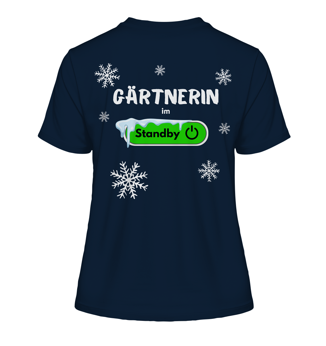 Gärtnerin im Standby - Damen Bio Premium T-Shirt Backprint